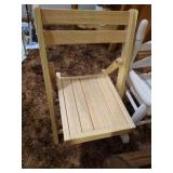 (3) Wooden Doll Pieces - Chairs, Etc