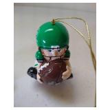 (2) Fighting Sioux Christmas Ornaments - Football & Hockey