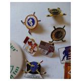 Large Lot of Pins/Buttons - Some Nice Sioux Ones