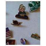 Large Lot of Pins/Buttons - Some Nice Sioux Ones