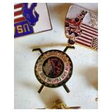 Large Lot of Pins/Buttons - Some Nice Sioux Ones