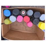 lot of spray paint