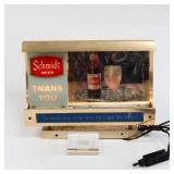 Vintage Schmidt Beer Light Up Sign