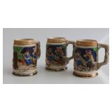 Vintage Japanese Beer Mug Lot of 3