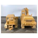 2 - Solid Wood Dozer & Track Hoe  - Tracks move along with the blade and the bucket