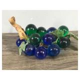 Vintage Green & Blue Acrylic Lucite Grape Cluster Leaves