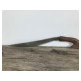 Hand Carved Gurkah Style Knife - Carved Handle & Sheath