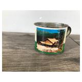Vintage Ponderosa Ranch Lake Tahoe Souvenir Tin Cup