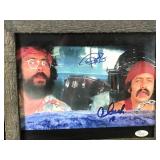 2 - Framed Autographed Pictures of Cheech & Chong with Certificates of Authenticity