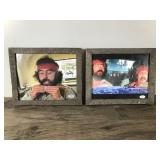 2 - Framed Autographed Pictures of Cheech & Chong with Certificates of Authenticity