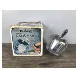 Vintage Flamex Electric Indy-A-Match Genuine Hand Cut Crystal