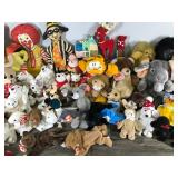 Lot of Stuffed Animals & More - McDonald’s - Smurf - Beanie Babies - Garfield - Coca Cola