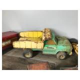 Lot of Toy Trucks - Semis / Trailers  -  Race Car - Grader & More