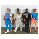 Lot of 4 1971 Mattel Dolls with Accessories