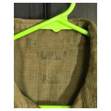 US Army Military Long Sleeve Button up Shirt with 47th Viking Infantry Division Patch & E-6 Patch on Both Sleeves