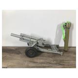 Rare 1963 Guerrilla Toy Booby Trap (Mattel) & A Toy Firing German 88mm Flak 36 Anti Aircraft Gun from WWII