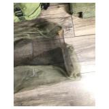 Lot of Military Items - Camouflage Netting - Insect Helmet Covers and Large Tarp