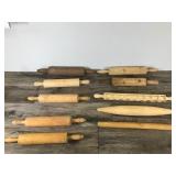 Lot of Vintage Wood Rolling Pins for Baking