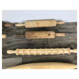 Lot of Vintage Wood Rolling Pins for Baking
