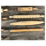 Lot of Vintage Wood Rolling Pins for Baking