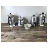 Lot of Aluminum Coffee Makers