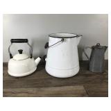 Lot of 2 Vintage Coffee Pots and 1 Newer Coffee Pot