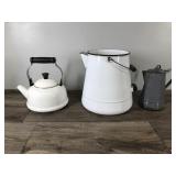 Lot of 2 Vintage Coffee Pots and 1 Newer Coffee Pot
