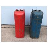 2 - Metal Military Jerry Fuel Cans