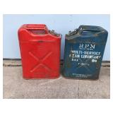 2 - Metal Military Jerry Fuel Cans