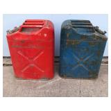 2 - Metal Military Jerry Fuel Cans