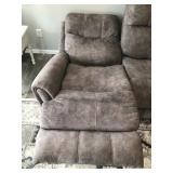 Micro Fiber Grey Dual Reclining Couch - Electric - Smoke Free House