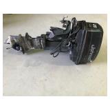 Johnson 28 hp Outboard Boat Motor with Metal 5 Gallon Gas Tank