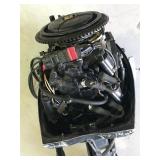 Johnson 28 hp Outboard Boat Motor with Metal 5 Gallon Gas Tank