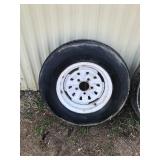2 - Trailer Tires on Rims - 14” Rims - 5 Bolt