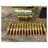 14 Rounds of 300 Remington S.A. Ultra Mag 180 Grain Core LOKT Ultra Bonded PSP Ammo  with 6 Spent Rounds