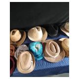 Tote of cowboy hats and others