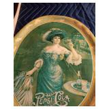 Coca-Cola metal tray, Coca-Cola glass platter and a Book about Bette Davis