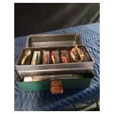 Vintage tackle box of tackle