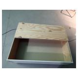 Wood chest on wheels