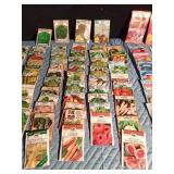 Tin of flower and vegetable seeds