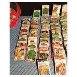 Tin of flower and vegetable seeds