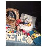 Smoke free tote of craft and sewing supplies