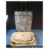 Atlantic suitcase with wheels and an Eddie Bower garment bag