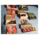 Vintage Singer sewing attachments - Most in original boxes