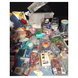 Box of craft supplies