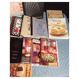 Tote of cookbooks