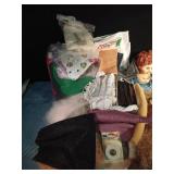 Box of smoke free craft and sewing supplies