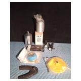 2 Spray painting cups, repair kit, 2 gauges, coding rings, backing plates for auto body and more