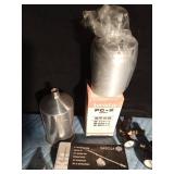 2 Spray painting cups, repair kit, 2 gauges, coding rings, backing plates for auto body and more