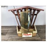 VINTAGE HAMMS BEER SIGN, ROTATING SCENE WITH CLOCK HAMM